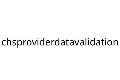 chsproviderdatavalidation